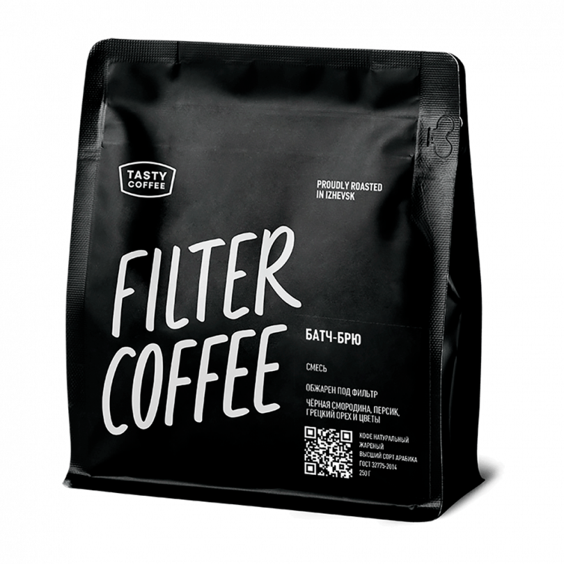 Кофе для фильтра молотый "Батч-Брю", 250 г, Tasty Coffee
